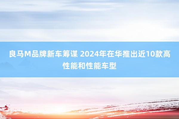 良马M品牌新车筹谋 2024年在华推出近10款高性能和性能车型