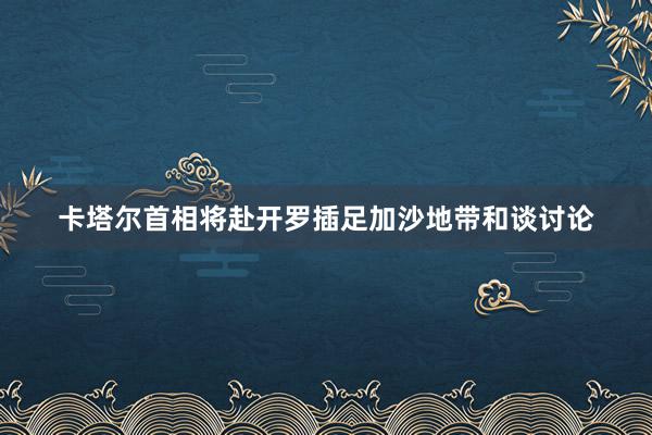 卡塔尔首相将赴开罗插足加沙地带和谈讨论